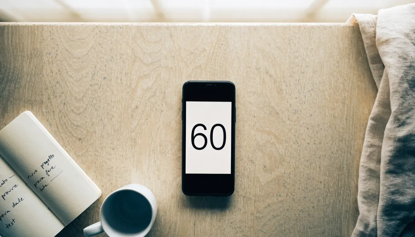 Un documento di identità appoggiato accanto a uno smartphone con un timer sullo schermo, su un tavolo da cucina