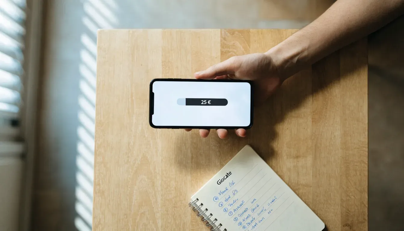 Un documento di identità appoggiato accanto a uno smartphone con un timer sullo schermo, su un tavolo da cucina
