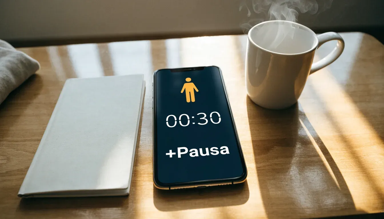 Un documento di identità appoggiato accanto a uno smartphone con un timer sullo schermo, su un tavolo da cucina