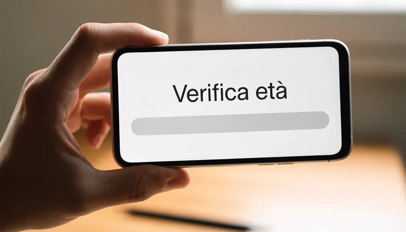 Un foglio di concessione in carta con un timbro rosso, appoggiato su una scrivania di legno accanto a una penna